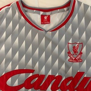 Liverpool FC Grey & Red Soccer Jersey youth